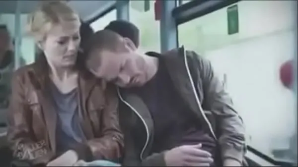 Best blonde m. by fake sleeper on bus new Movies