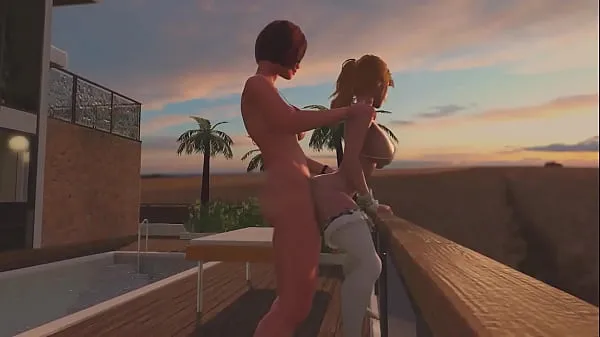 Bästa Redhead Shemale fucks Blonde Tranny - Anal Sex, 3D Futanari Cartoon Porno On the Sunset nya filmer