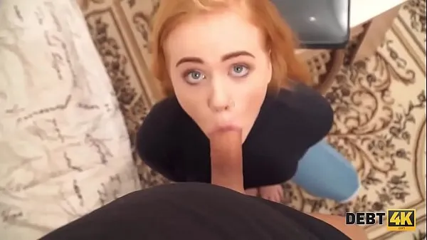 A legjobb Debt4k. Sweetie with sexy red hair agrees to pay for big TV with her holes új filmek