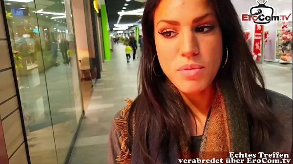 Best german cute brunette model flirt in supermarket and pickup for pov sex new Movies