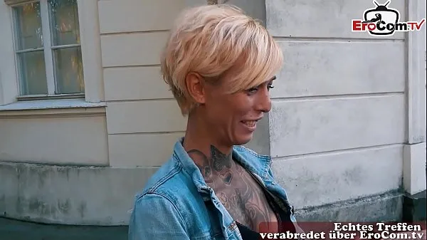 최고의 German blonde skinny tattoo Milf at EroCom Date Blinddate public pick up and POV fuck 새 영화