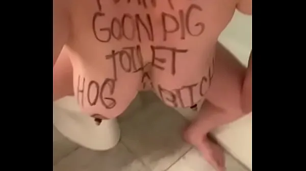 Bedste Fuckpig porn justafilthycunt humiliating degradation toilet licking humping oinking squealing nye film