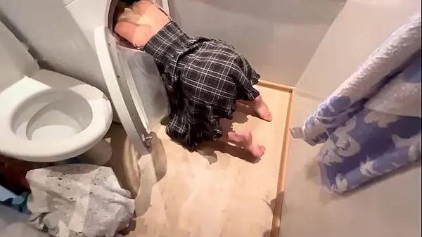 Best My girlfriend's anal when she got stuck in the washing machine (she liked it new Movies