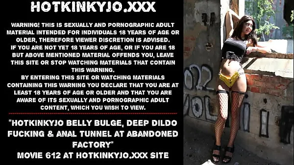 Best Hotkinkyjo belly bulge, deep dildo fucking & anal tunnel at abandoned factory new Movies