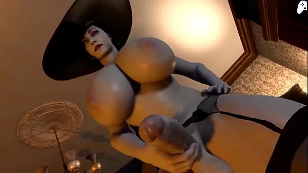 Best 4K) Lady Dimitrescu futa gets her big cock sucked by horny futanari girl and cum inside her|3D Hentai P2 new Movies