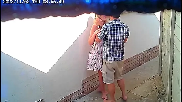 Beste Cctv camera caught couple fucking outside public restaurant nye filmer