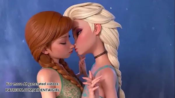최고의 Frozen Ana and Elsa cosplay | Uncensored Hentai AI generated 새 영화